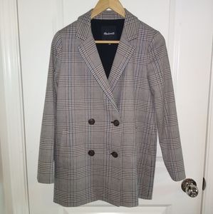 Madewell Caldwell Double Breasted Blazer Plaid